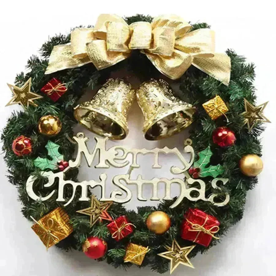 Christmas Wreath Clover Wreath Natural Pine Decorative Christmas Garland with Frost - EX-STOCK CANADA