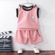 Children's Vest Suit Western Style Sleeveless Waffle two piece for boys casual wears for boys. - EX-STOCK Canada