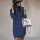 Autumn Winter Woolen Knitted Short Turtleneck Sweater Dress - EX-STOCK Canada