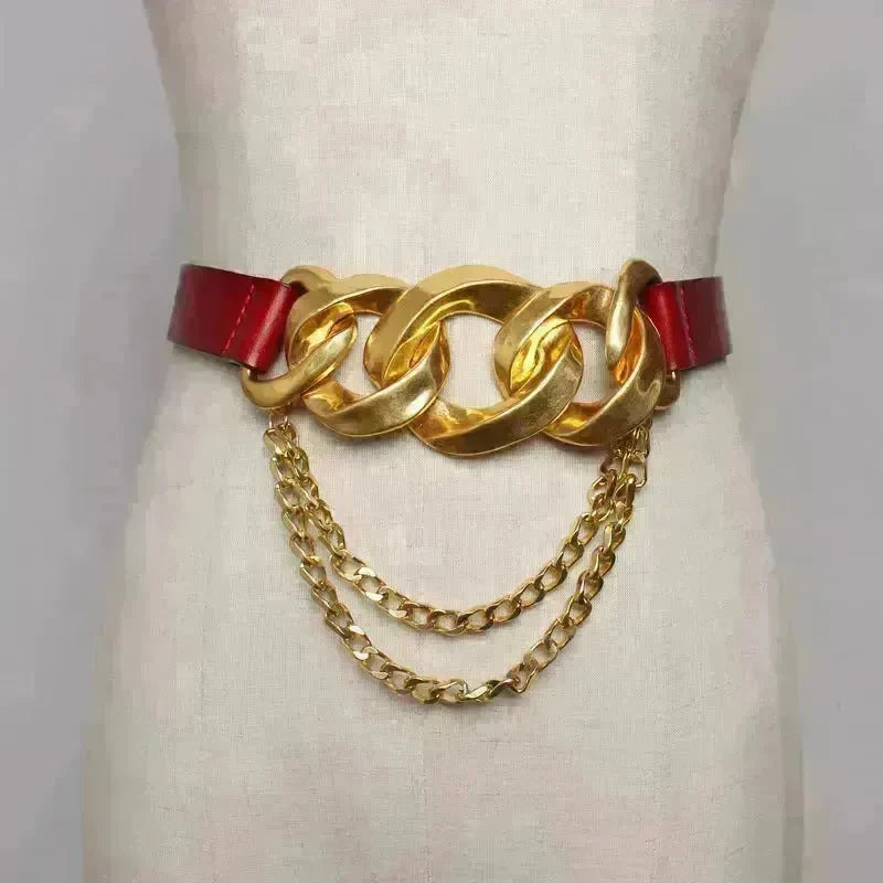 Street shot fashion metal chain link Waist Belt women - EX-STOCK CANADA
