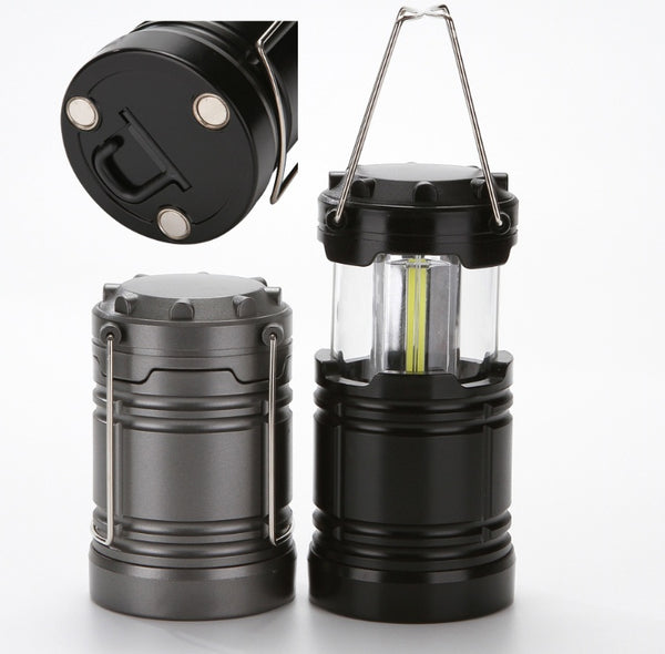 Lanternes de camping COB – Lampe de tente LED pliable à ouverture instantanée | Fonctionne sur piles