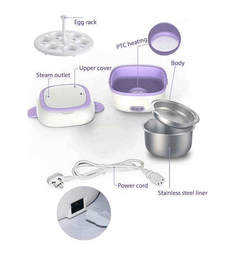 Multi-Function Electric Cooking Lunch Box – Portable & Heated - EX-STOCK Canada