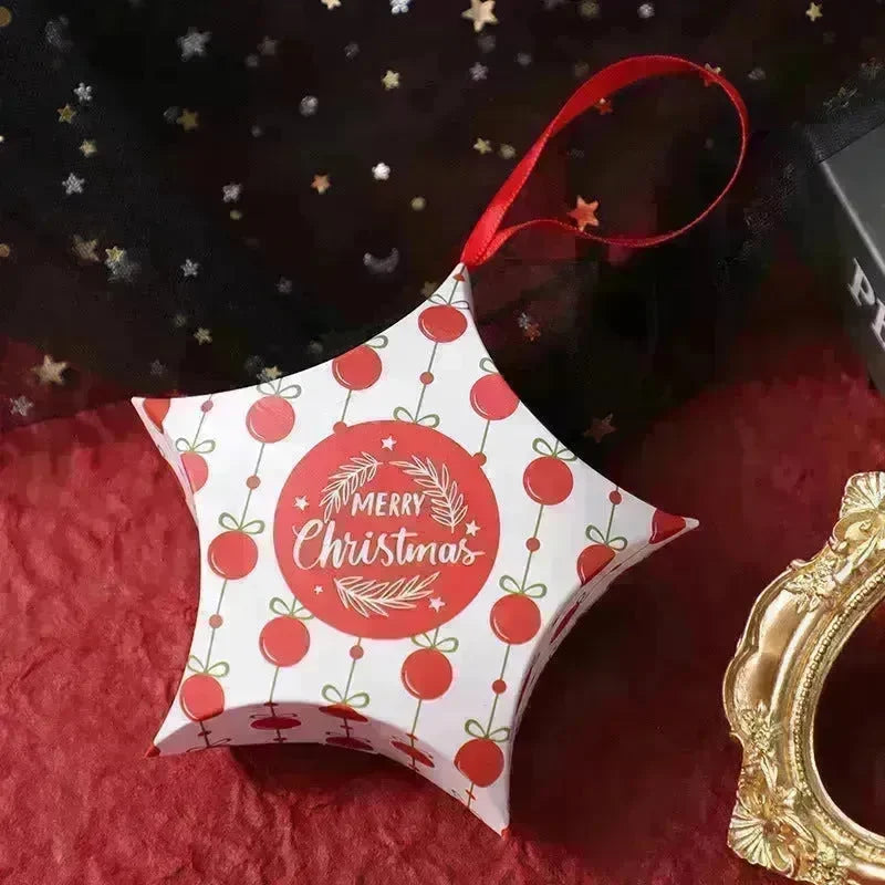 Christmas Gift Boxes Santa Claus Candy Box Star Shape Merry Christmas Boxes Bags for Home New Year Xmas Decor Kids Gifts - EX-STOCK CANADA