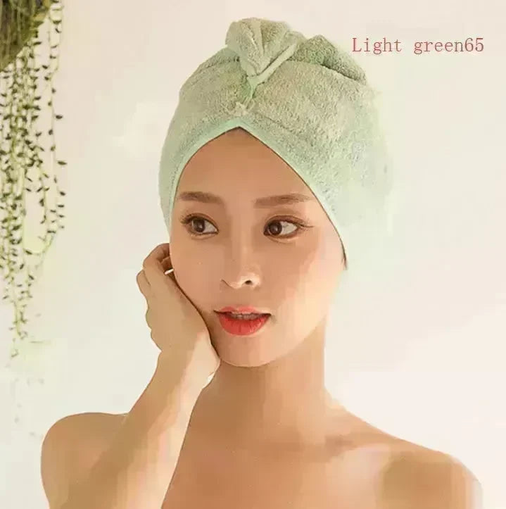 Women's Microfiber Hair Dryer Cap Absorbent Hair Towel. - EX-STOCK CANADA