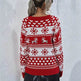 Elk Autumn And Winter New Knitted Round Neck Women's Christmas Snowflake Pullover Women's Sweater - EX-STOCK Canada