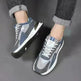 Men's Color Block Mesh Shoes Fashion Casual Lace-up Sneakers Outdoor Breathable Running Sports Shoes - EX-STOCK CANADA