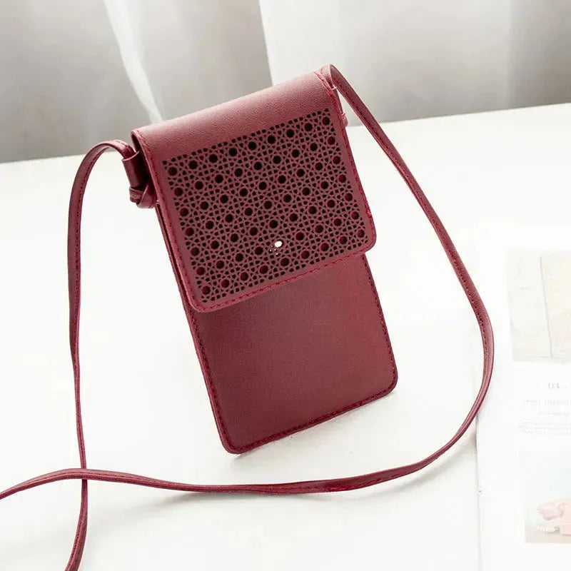 Cross Body Mobile Phone Bag Touching Screen Clear Window Mini Purse Cell Phone Bag Pouch DIN889 - EX-STOCK CANADA