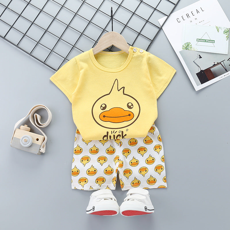 Kids' Cotton Cartoon T-Shirt & Shorts Set — product view 6 of 6 | EX-STOCK