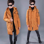 Boys Down Jacket Mid-length White Duck Down Hooded - EX-STOCK Canada