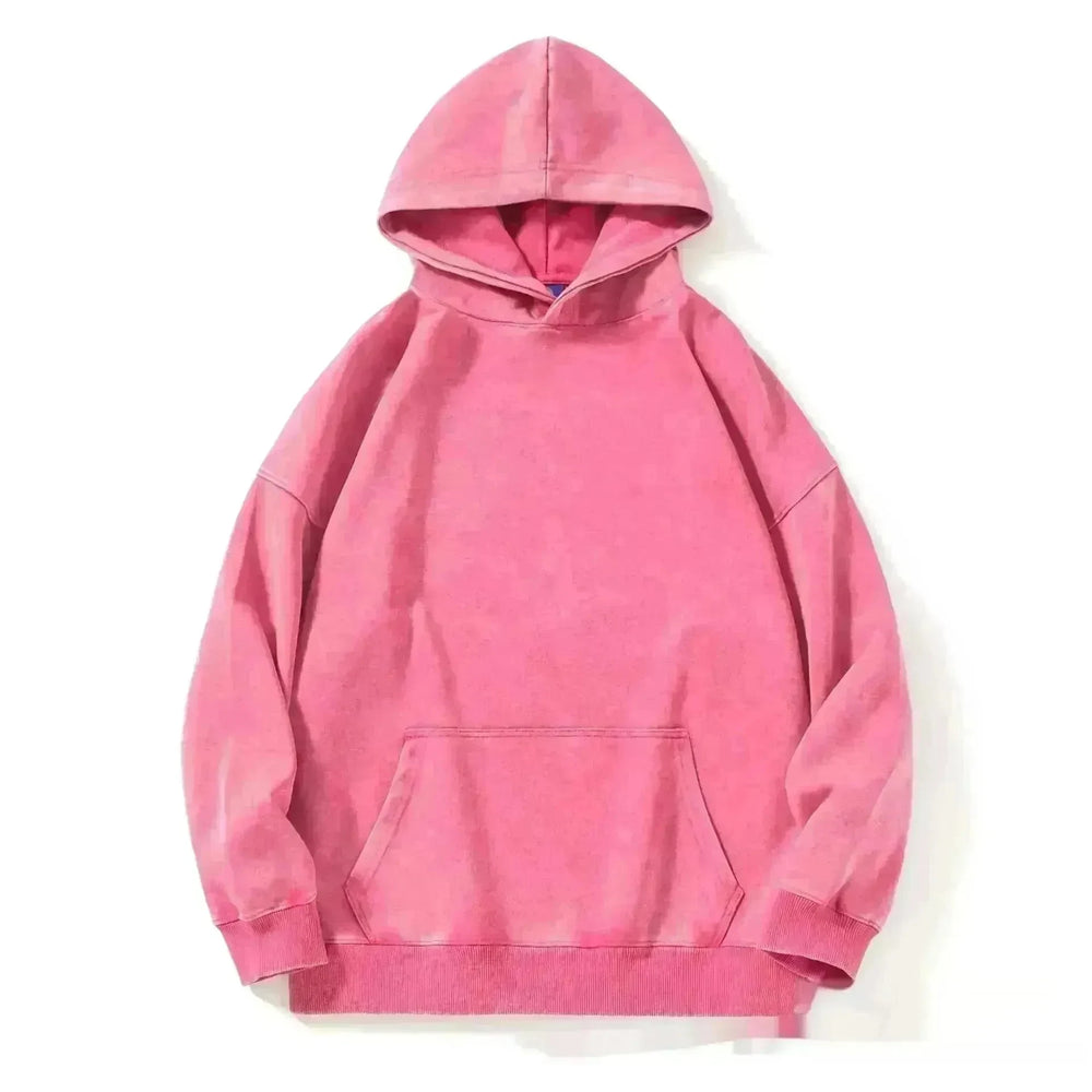 Unisex Teen Waxed Washed Distressed Hoodie Sweatshirt Pullover top - EX-STOCK CANADA