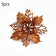 Glitter Artifical Christmas Flowers Christmas Tree Decorations For Home Fake Flowers Xmas Ornaments New Year Decor - EX-STOCK Canada
