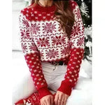 Christmas Elk Long Sleeve Knitted Sweater - EX-STOCK CANADA