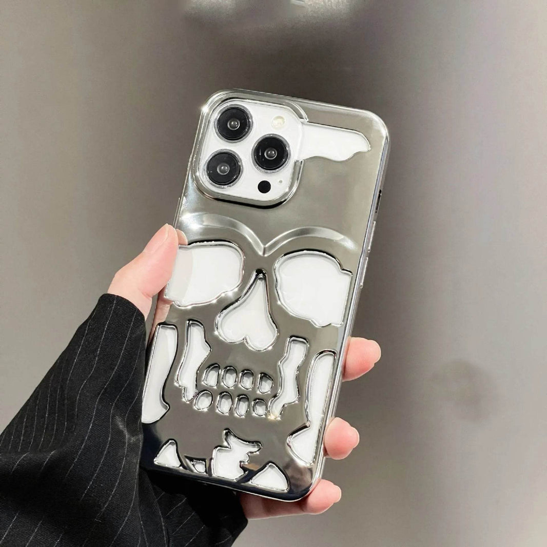 Luxury 3D Skull Metallic Glossy Gothic Phone Case compatible wit Apple - EX-STOCK Canada