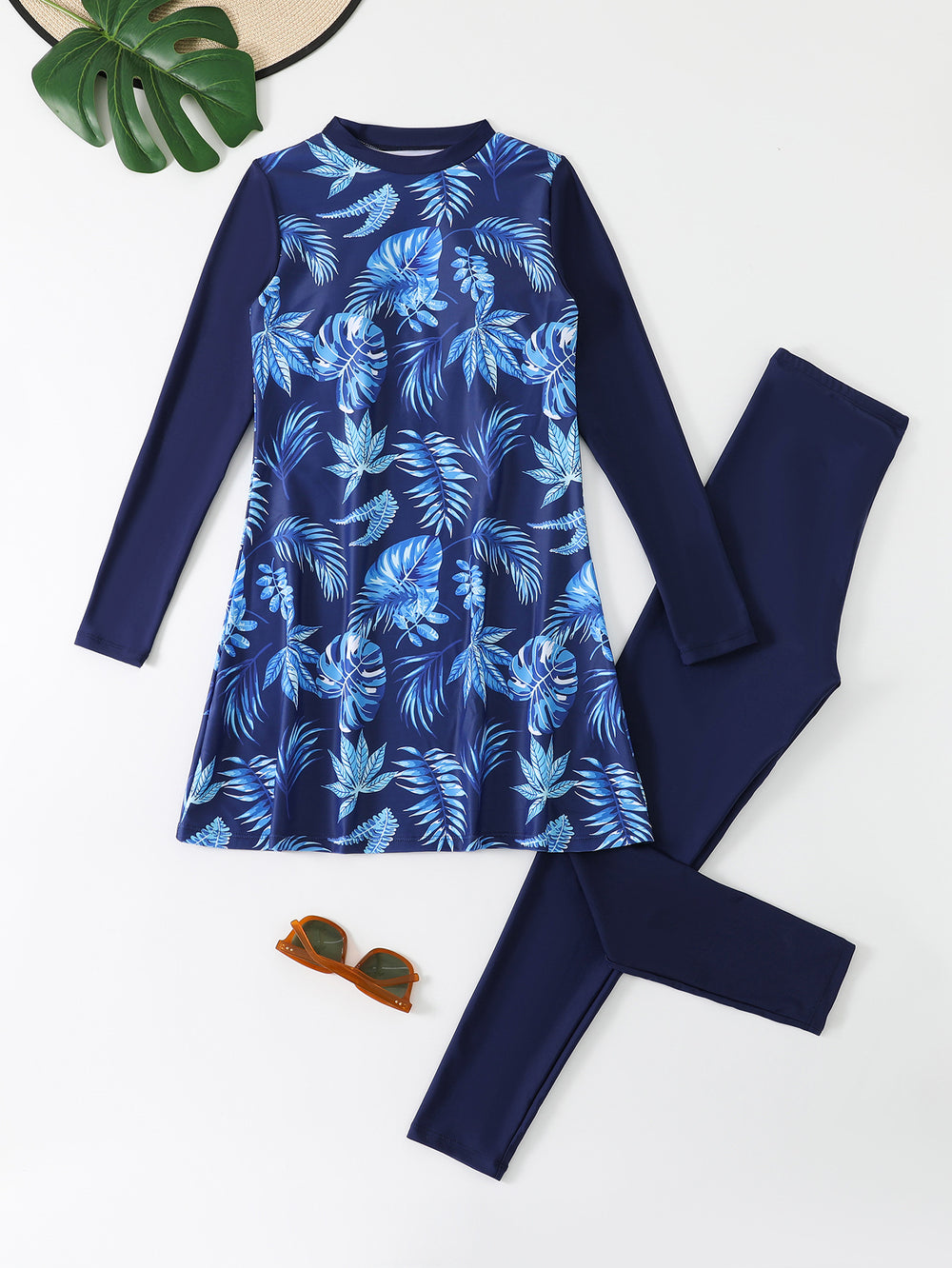 Muslim Women's Long-sleeved Trousers Two-piece Swimsuit - EX-STOCK Canada