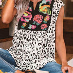 Women Casual Spring Summer Beach V Neck blouse top - EX-STOCK Canada