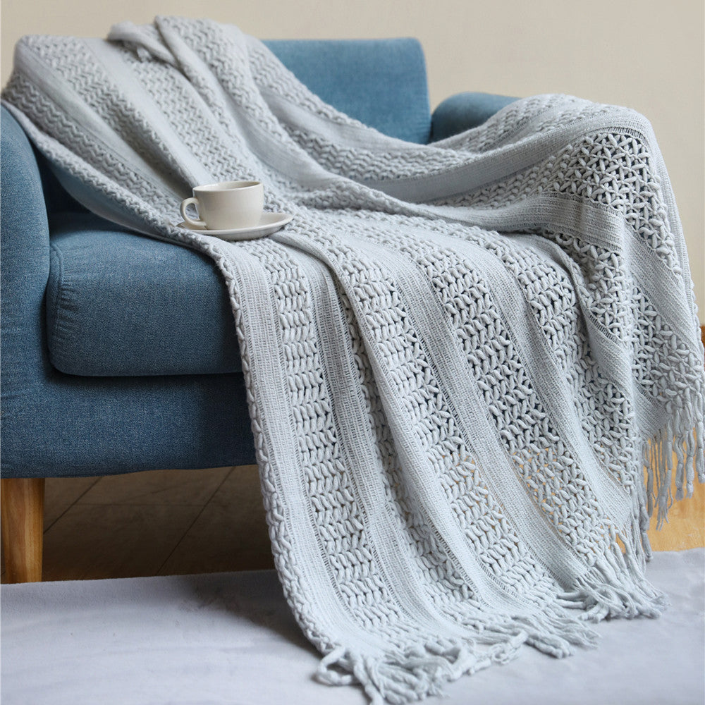 Nordic Sofa Blanket Cover Blanket Knitted Blanket Homestay Hotel Throw Blanket EX-STOCK Canada 