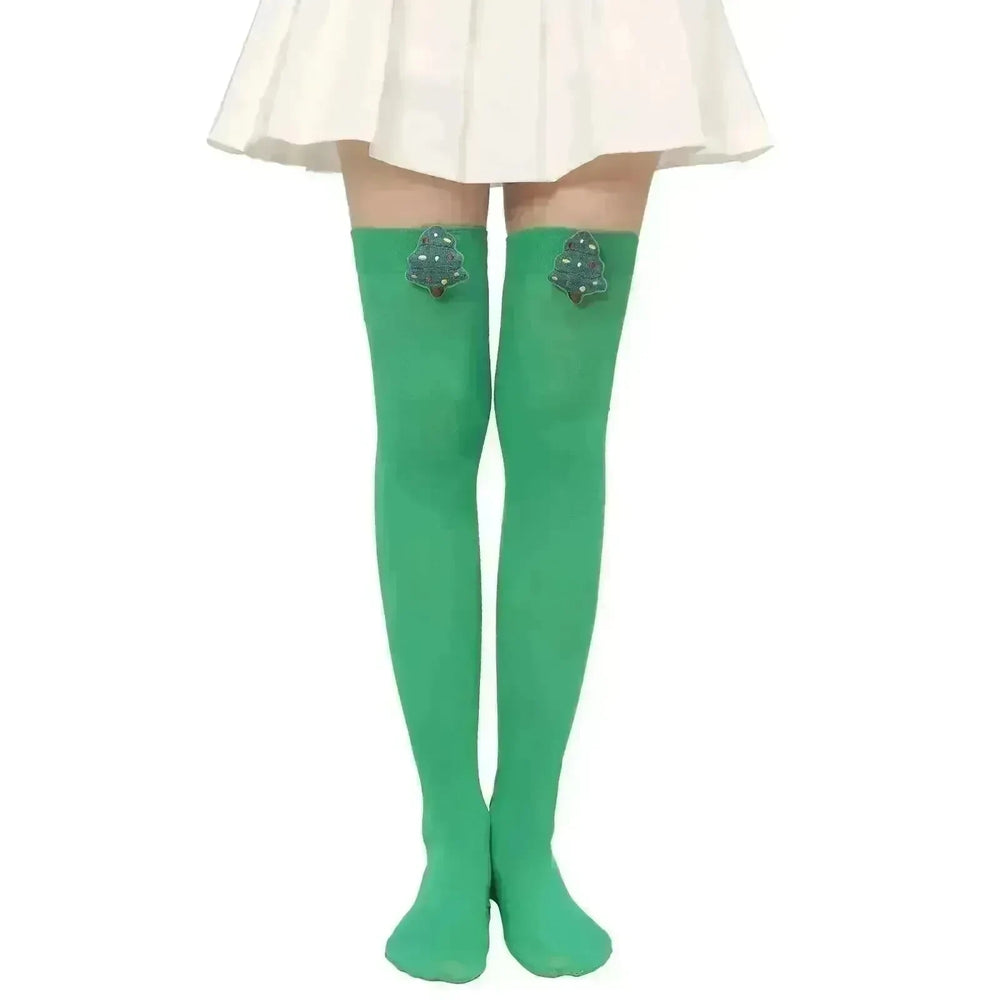 Christmas Plush Doll Knee Socks Bow Stockings - EX-STOCK CANADA