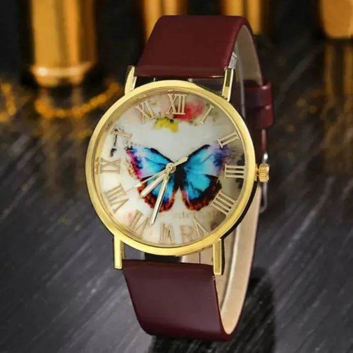 Roman scale butterfly belt watch Fashion universal gold shell watch - EX-STOCK Canada