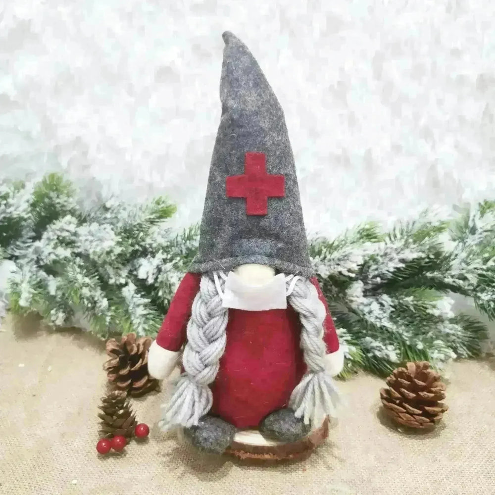 Faceless Dolls Ornaments Nordic Forester Santa Claus Ornaments Christmas Window Decoration - EX-STOCK CANADA
