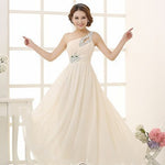 Evening dress one-shoulder dinner banquet long banquet EX-STOCK Canada 