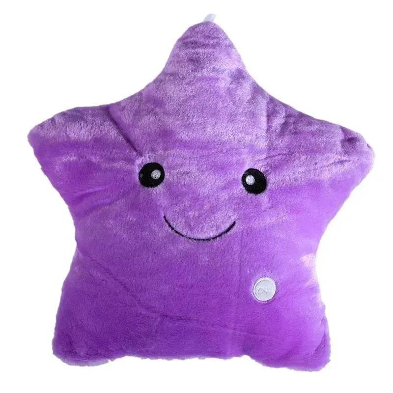 Unique Luminous Pillow Vivid Star Design LED Light Colorful Cushion Stars Plush Pillow Toys Gift For Kids Children Girl - EX-STOCK Canada