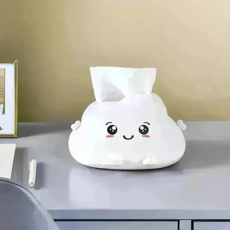 Creative Cartoon Clouds Plastic Paper Napping Box Cute Desktop Bathroom Tissue Box - EX-STOCK CANADA