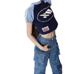 Blue Denim Pant Baggy Boyfriend Cargo Jeans for Women - EX-STOCK Canada