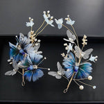 Bridal Wedding Hair Accessories Flower Headband Blue - EX-STOCK Canada