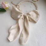 Silk satin oversized bow tie Hair Scrunchies ponytail Holder - EX-STOCK Canada