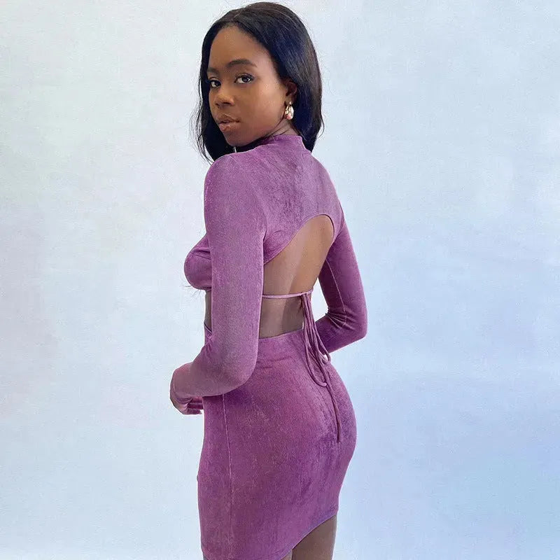 Sexy Backless Bandage Women Mini Dress Summer New Hollow Out Skinny Dresses - EX-STOCK CANADA