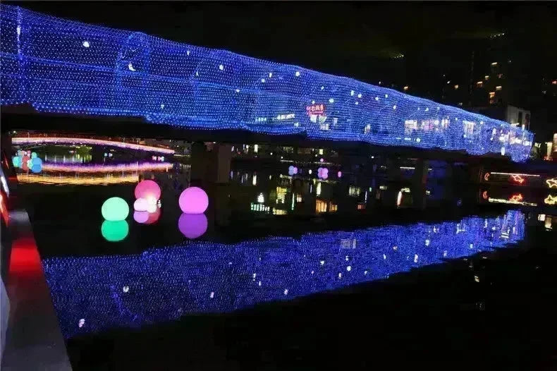 Christmas led lights string lights outdoor waterproof fishnet lights full of stars paved holiday lights wedding ins decorative lights - EX-STOCK CANADA