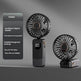Handheld Fan Digital Display Hanging Neck Folding Charging - EX-STOCK Canada