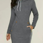 Women New hooded zipper pullover mid-length sweater - EX-STOCK CANADA