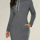 Women New hooded zipper pullover mid-length sweater - EX-STOCK CANADA