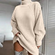 Winter Solid Mini Jumper Dress Turtleneck Sweater Dress - EX-STOCK Canada