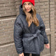 Thermal Jacket Plus Size Tie Down Cotton Winter Hoodie Coat - EX-STOCK Canada