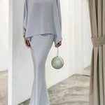 Women's Middle East Pearl Mop Dress Suit Arabtop and Blouse Elegant Matching ArabTop and Skirt suit Arab2 piece outfit - EX-STOCK Canada