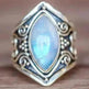 Fashion Antique silver vintage moonstone ring for men - EX-STOCK CANADA
