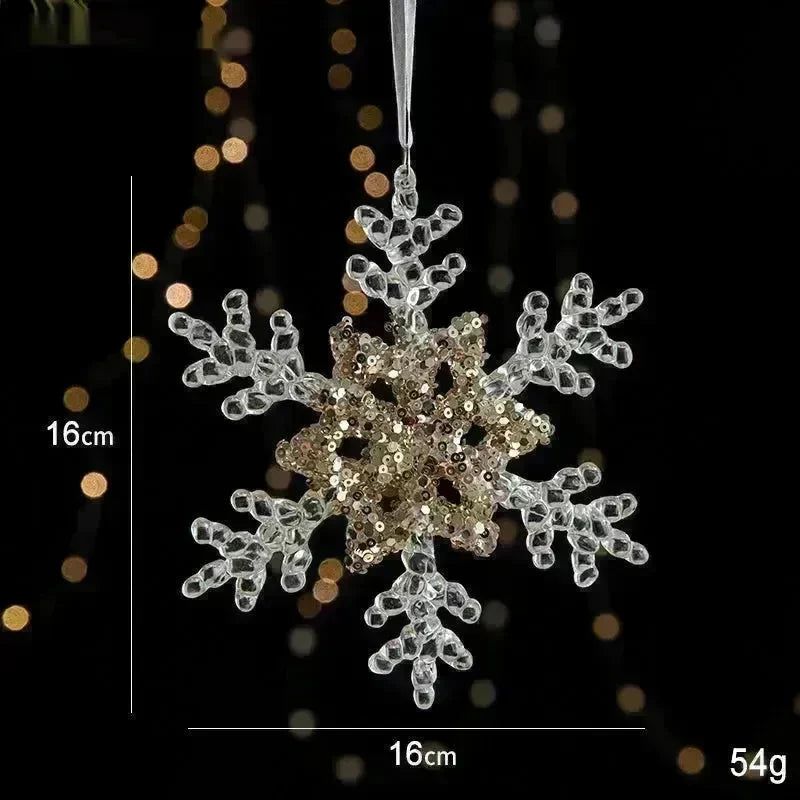 Christmas Decorations Sequins Acrylic Transparent Pendant - EX-STOCK CANADA