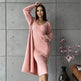 Women 2pcs Winter outfit set Long dress Cashmere Long Cardigan Jacket - EX-STOCK Canada