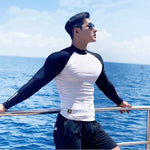 Workout Clothes Contrast Color Slim Fit T-shirt Men - EX-STOCK CANADA