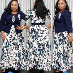 2pcs Fashion floral Print Blazer dress suit - EX-STOCK CANADA