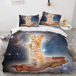 White Cute Cat Bedding Set Girl Ladies Bedroom Comfort Duvet Cover EX-STOCK Canada 