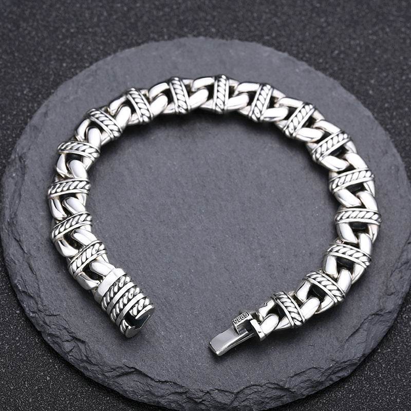 Sterling Silver Pig Nose Bracelet Thick Type Personality EX-STOCK Canada 