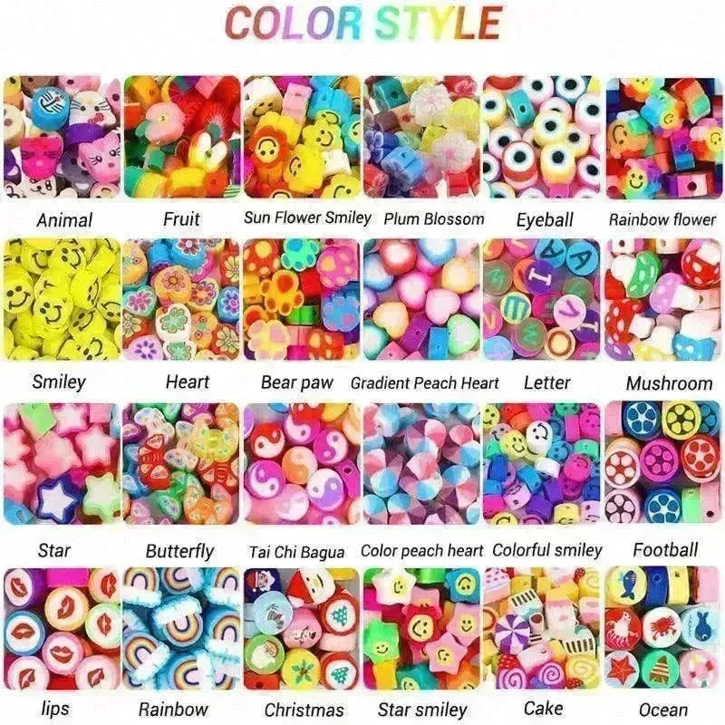 24 Grid 480 PCs Colorful Polymer Clay Beaded Set DIY Bracelet - EX-STOCK CANADA