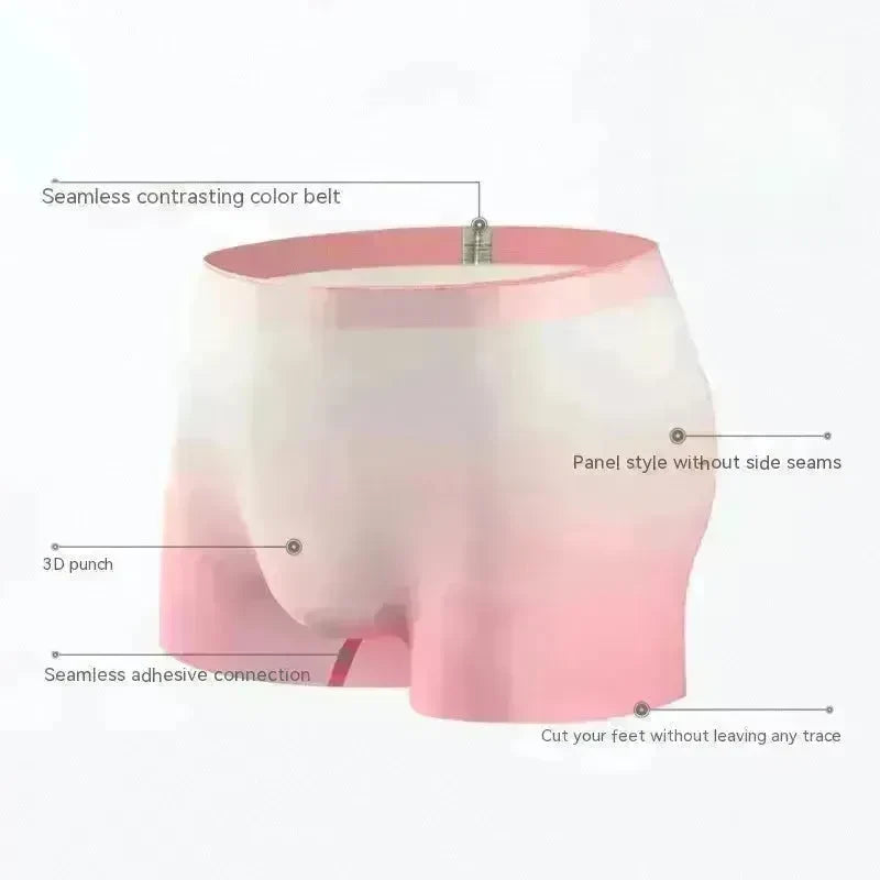 Ice Silk Men's Breathable Full Seamless Boxer Brief Pant underwear - EX-STOCK CANADA