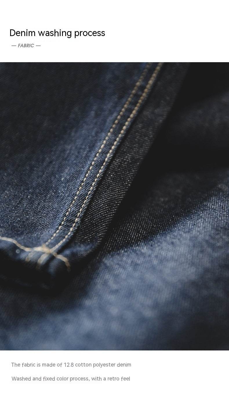 Vintage Denim Washed Elastic Waist Loose Jeans Cityboy Wide Leg Tapered Pants Men - EX-STOCK Canada