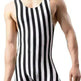 New Vertical Striped Pajamas Sports Swimming Brief Bodysuit for men - EX-STOCK CANADA