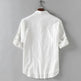 Men's Linen Stand Collar Loose Shirt - EX-STOCK CANADA