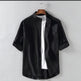 Men's Linen Stand Collar Loose Shirt - EX-STOCK CANADA